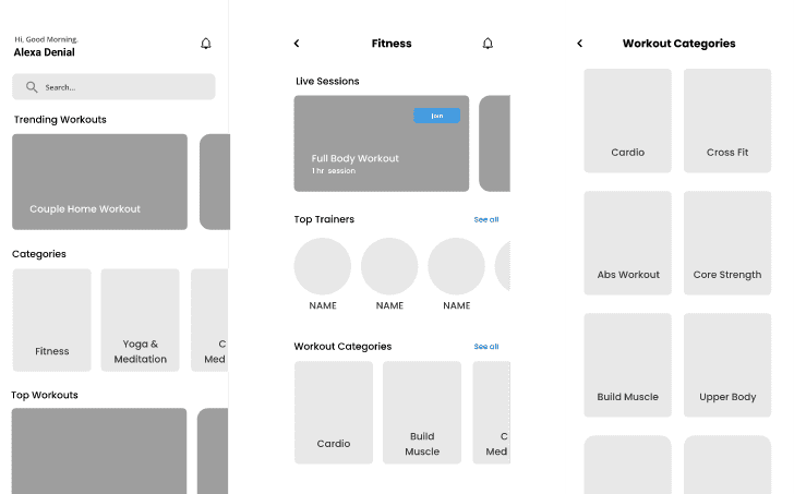 Mobile App Wireframe Design